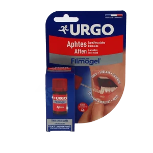 Urgo Filmogel pour aphtes et petites plaies buccales, flacon de 6ml avec applicateur