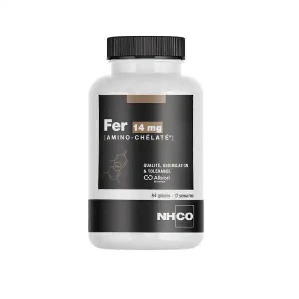 Boîte NHCO Nutrition Fer 14 Mg 84 gélules pour ferritine basse