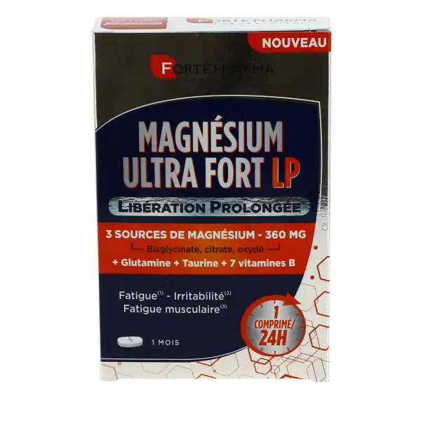 Boîte de 30 comprimés Forte Pharma Magnésium Ultra Fort LP pour combler les carences en magnésium