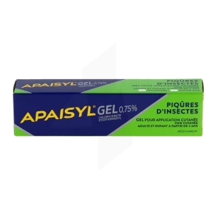 Tube Apaisyl Gel 0,75 % anti-démangeaisons piqûres d'insectes