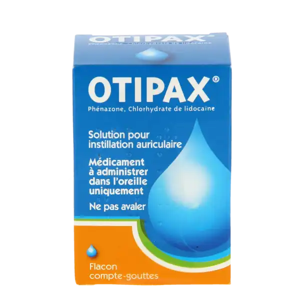 Flacon Otipax solution pour instillation auriculaire en gros plan