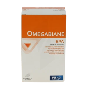 Flacon Pileje Omegabiane EPA, 80 capsules marines riches en oméga-3