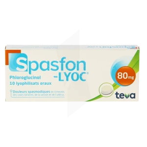 Comprimé lyophilisat Spasfon Lyoc 80 mg qui fond sur la langue