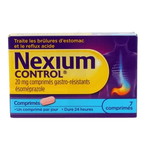 Boîte de Nexium Control 20 mg comprimés gastro-résistants
