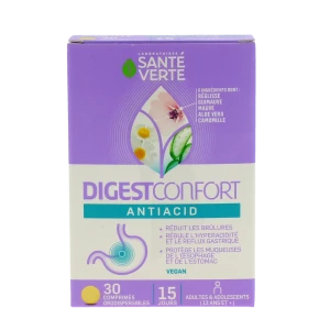 Boîte de Santé Verte Digest Confort Antiacid 30 comprimés