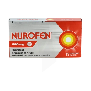 Boîte de Nurofen 400 mg, 15 comprimés pelliculés à base d'ibuprofène