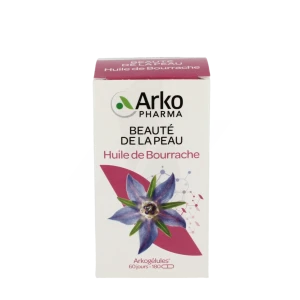 Flacon d'Arkogélules Huile de Bourrache Bio Arkopharma 180 capsules