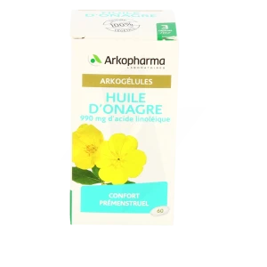 Flacon d'Arkogélules Huile d'Onagre Bio Arkopharma 60 capsules