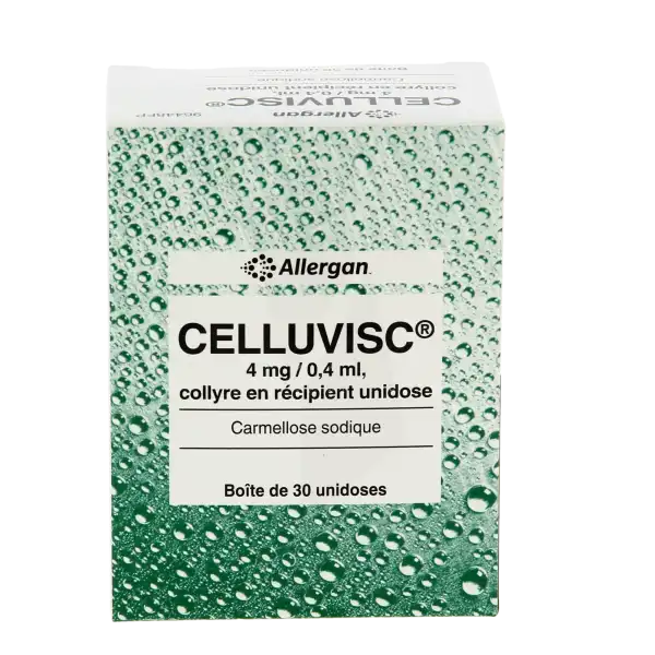Unidoses de Celluvisc collyre lubrifiant sans conservateur pour la protection de la surface oculaire